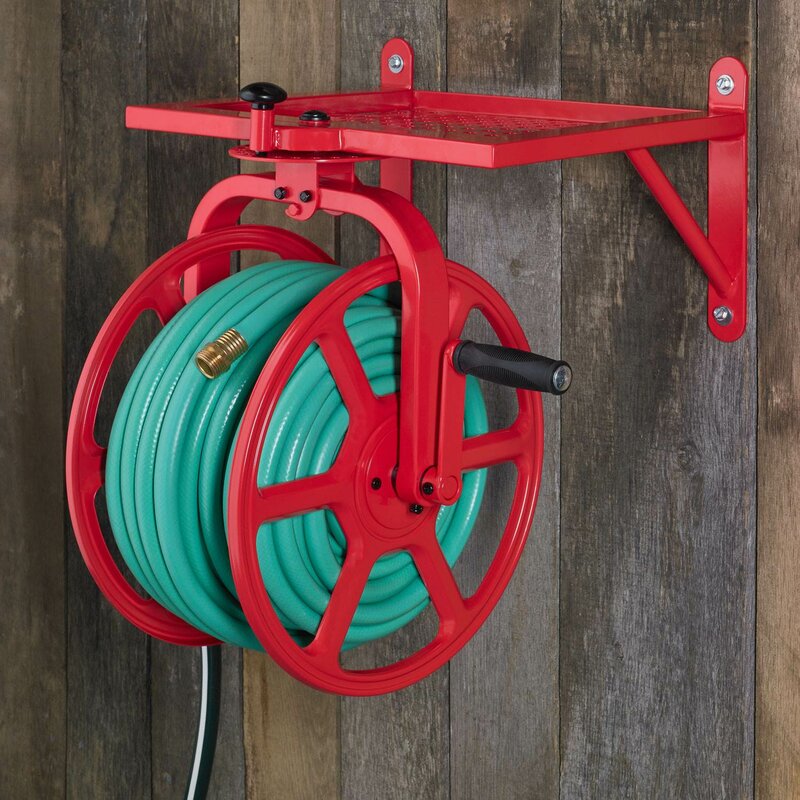 Liberty Garden Products Revolution Grade Garden Wall Mounted Hose Reel